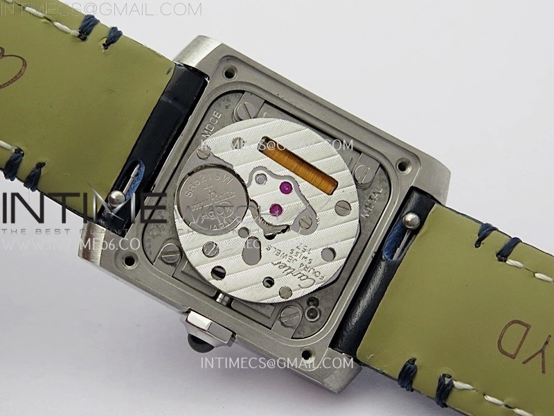 Tank Francaise Ladies 21.2mm SS 8848F 1:1 Best Edition Silver Dial on Black Leather Strap Ronda Quartz V2